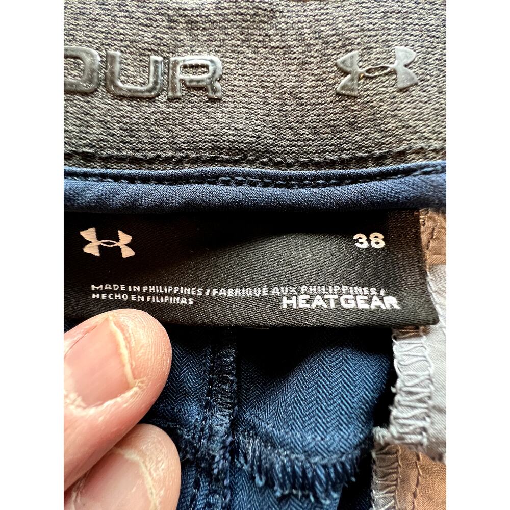 Under Armour Mens HeatGear Golf Shorts Flat Front Gray Size 38 - Picture 4 of 4